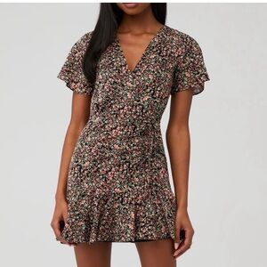 BB Dakota Black Floral Mini Dress
